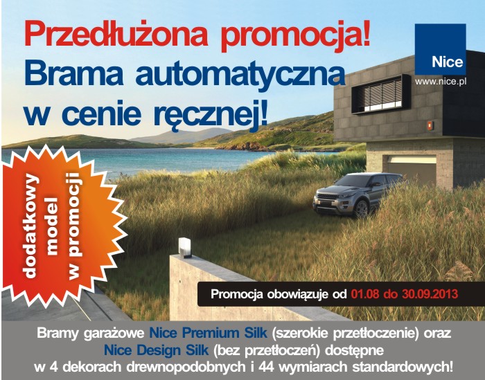 Przedłużona promocja Brama automatyczna w cenie ręcznej Przedłużona promocja Brama automatyczna w cenie ręcznej